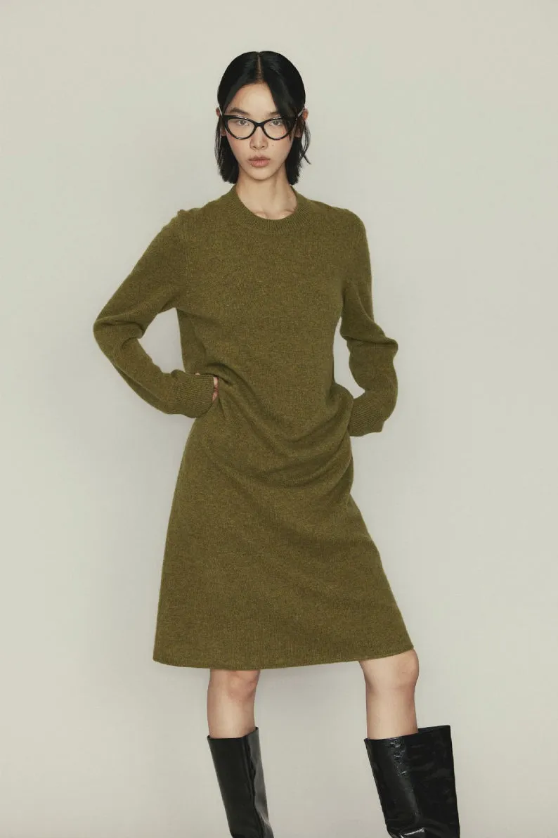 100 Wool pullover A-Line dress | 2 color