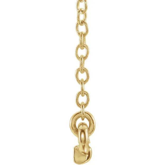 14KT GOLD 0.07 CTW PETITE DIAMOND BAR NECKLACE