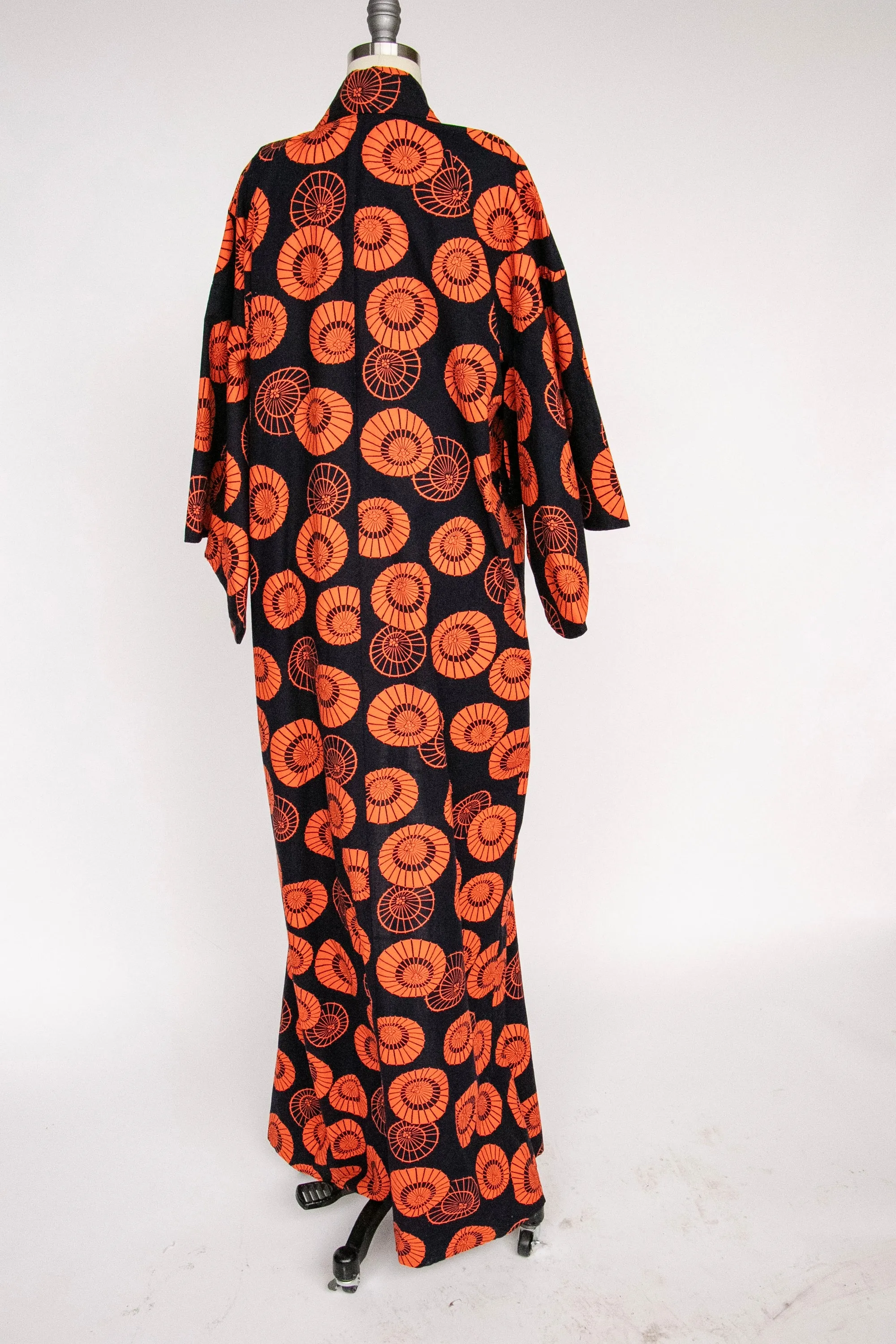 1970s Robe Cotton Printed Loungewear Kimono Lingerie