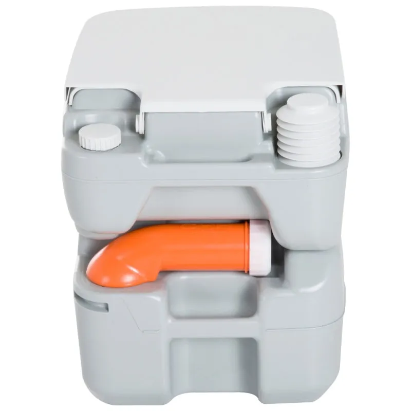 20L Outdoor Camping Portable Toilet - Grey