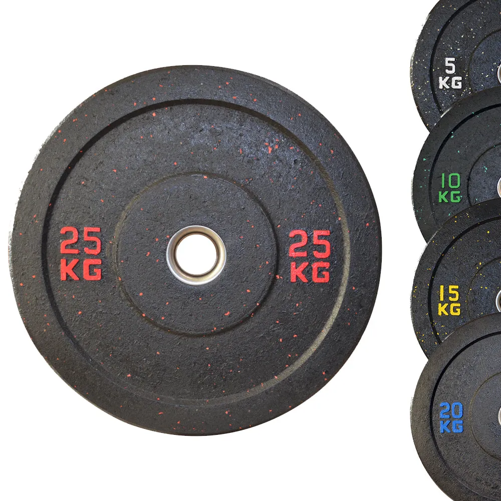 2" OLYMPIC RUBBER CRUMB BUMPER WEIGHT PLATES SET