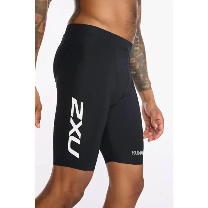 2XU Aero 9" Mens Triathlon Shorts (Black/White)