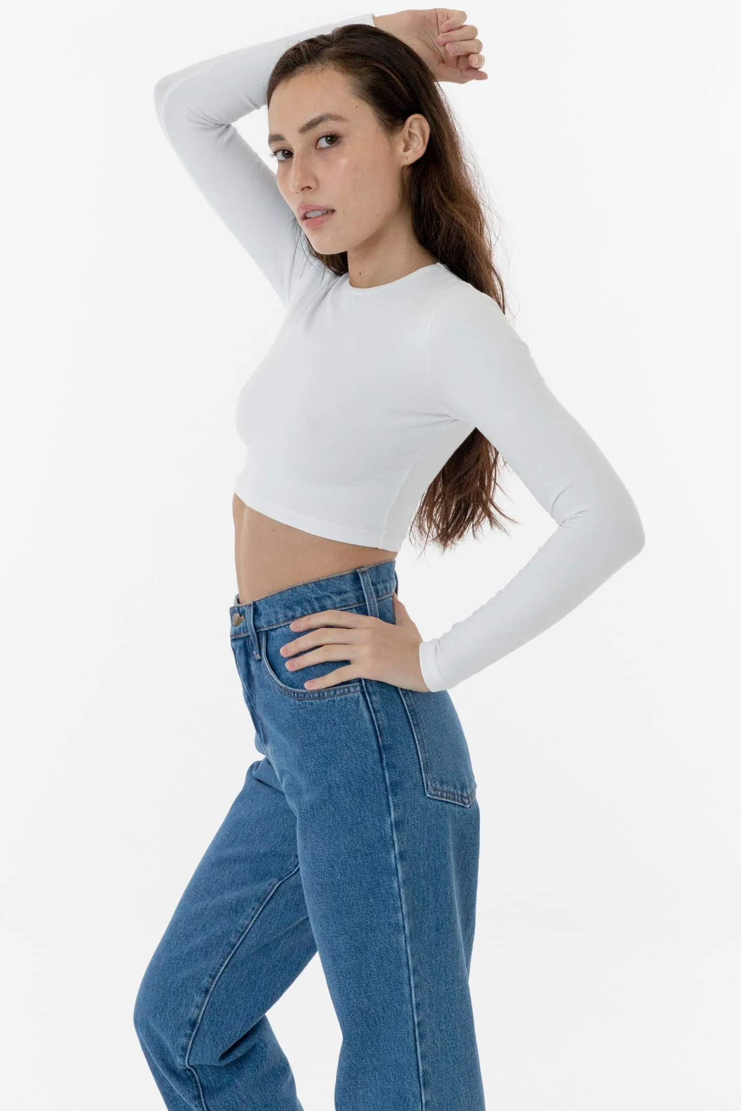 83079GD - Garment Dye Long Sleeve Crop Top