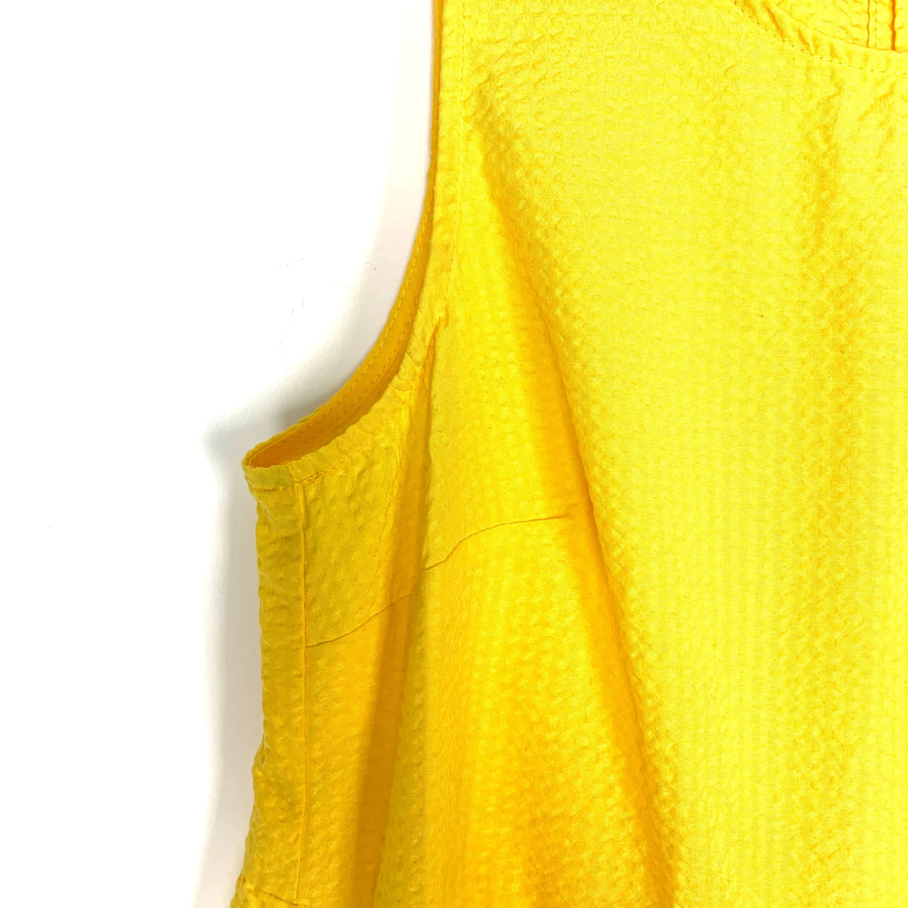 A New Day Yellow Textured Tank Dress- Size XS