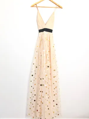 A Peach Gold Dot Maxi -Size S