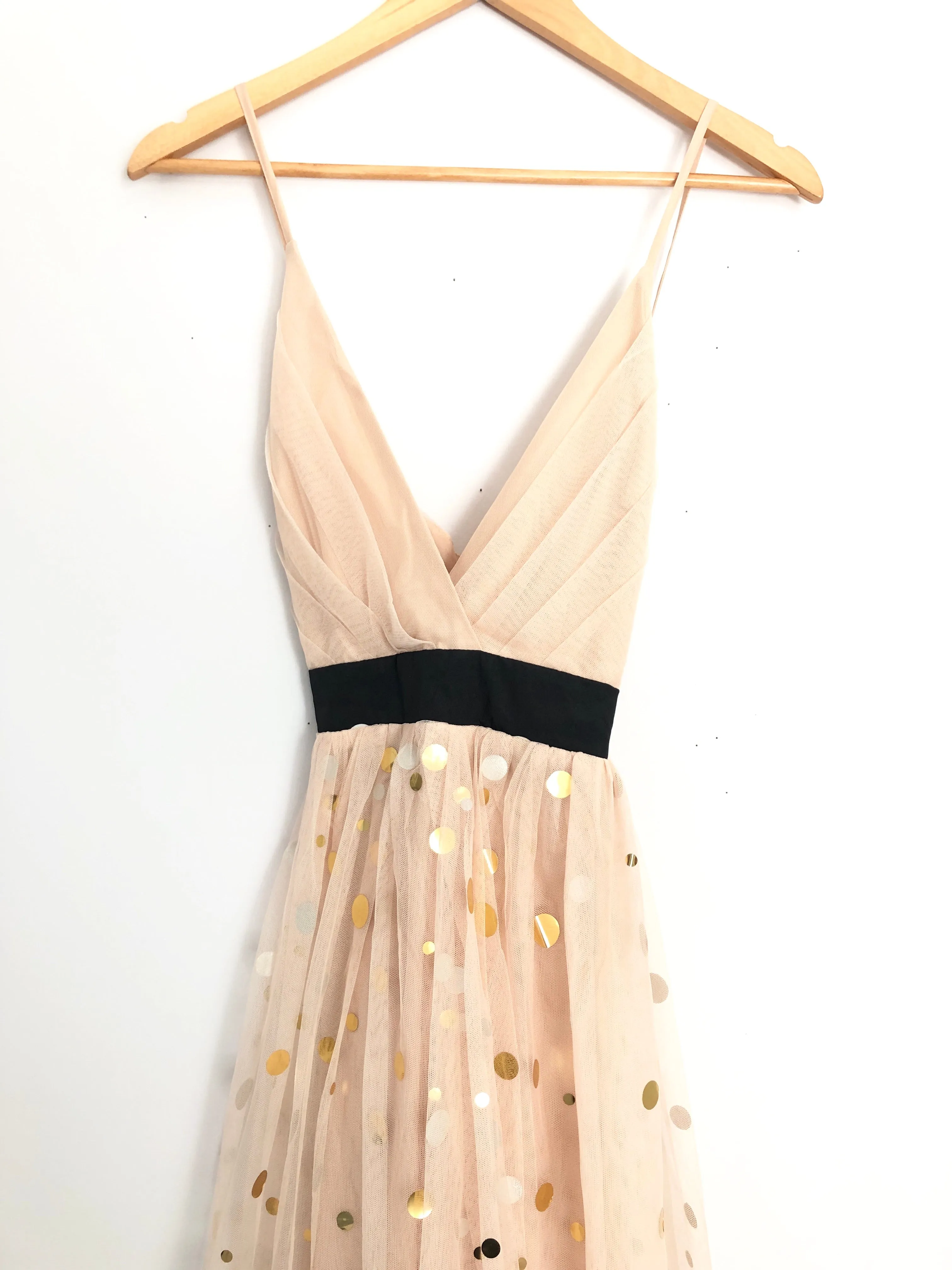 A Peach Gold Dot Maxi -Size S