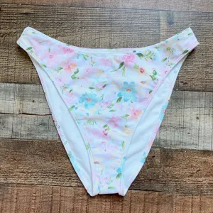 Abercrombie & Fitch Floral Mid-Rise High Leg Moderate Bikini Bottoms NWT- Size M (sold out online, we have matching bikini tops and cover up)