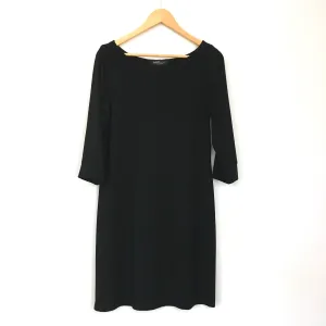 ABS Allen Schwartz Boat Neck 3/4 Sleeve Black Dress- Size M