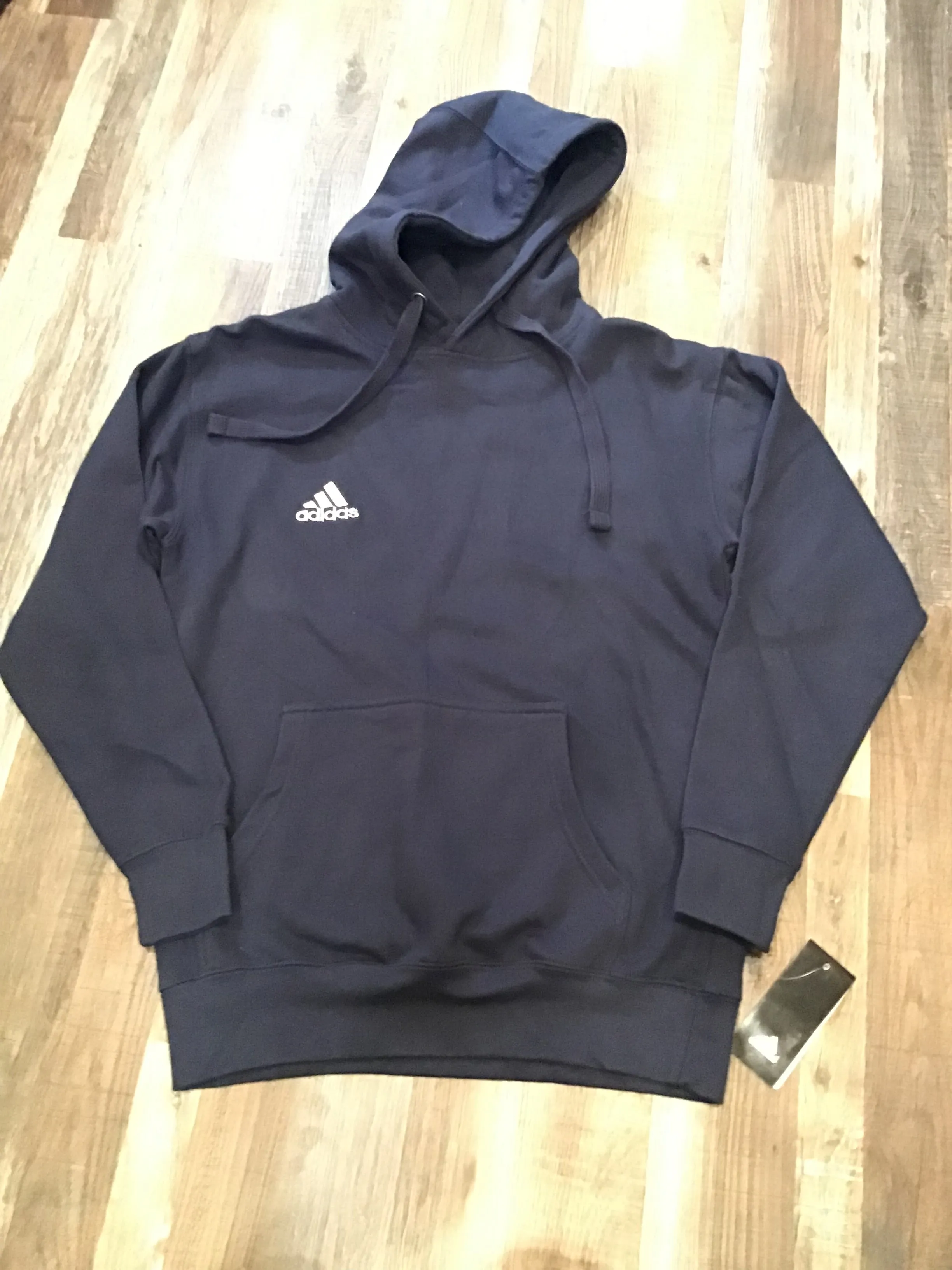 ADIDAS Hoodie Blue Hooded Sweatshirt Mens size Medium NWT Retail $50