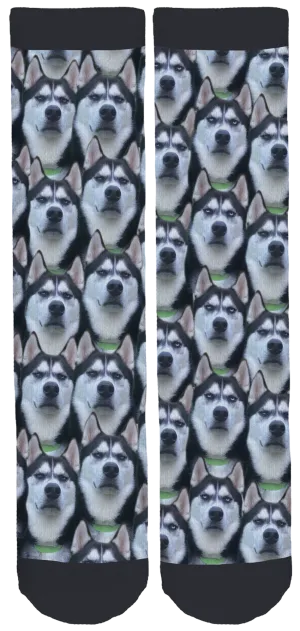 Anuko The Unimpressed Husky Crew Socks