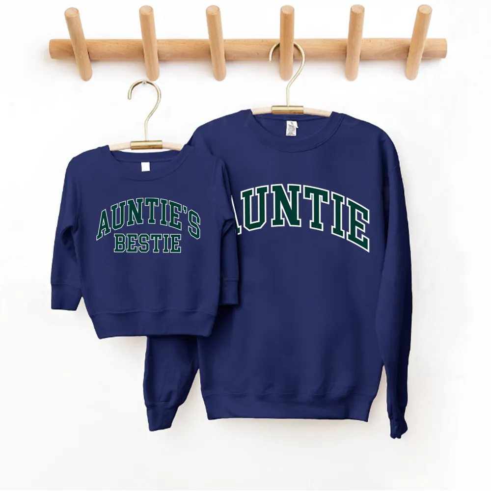 Auntie & Auntie's Bestie Essential Varsity Matching Sweatshirts