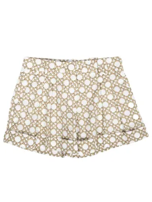 Basket Print Cotton Shorts