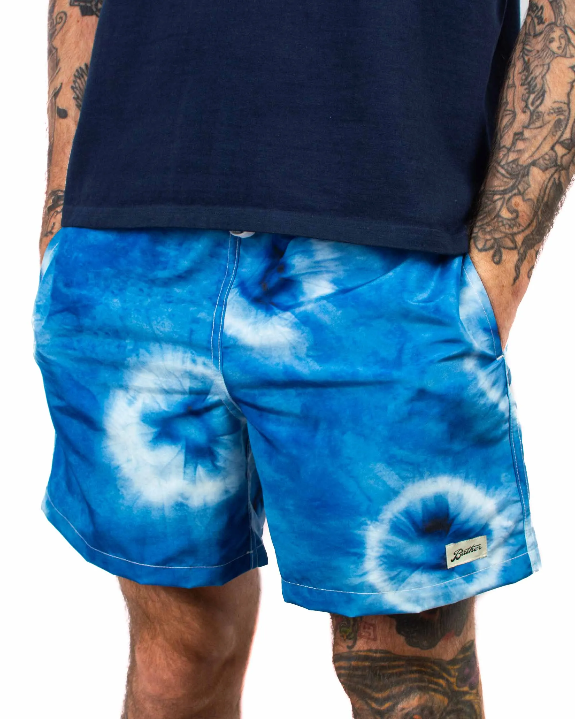 Bather Blue Ne-Maki Shibori Swim Trunk