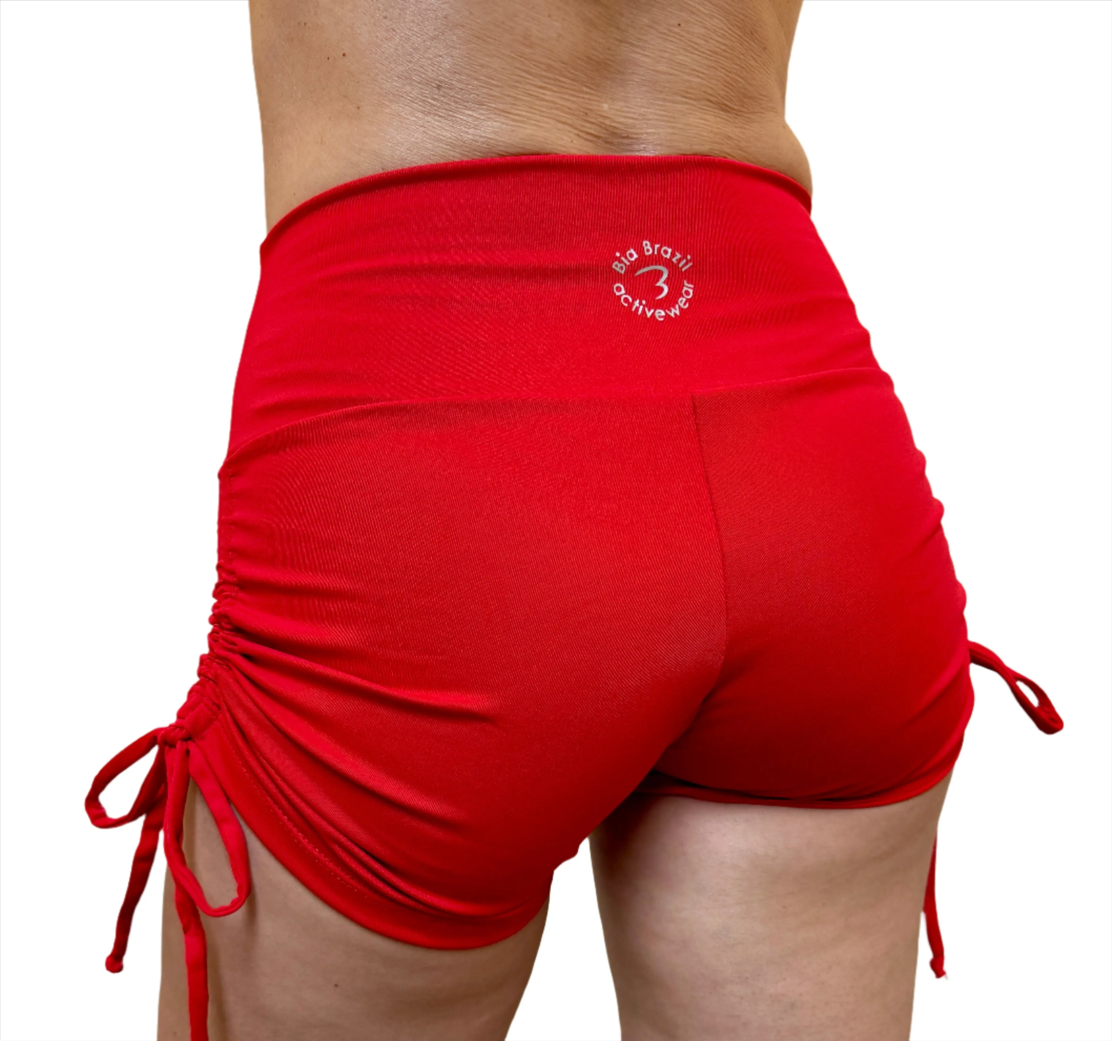 Bia Brazil Activewear Side Tie Shorts SH2473 Red