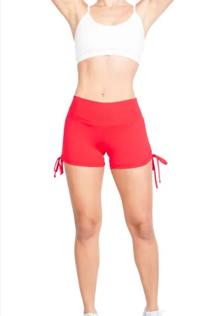 Bia Brazil Activewear Side Tie Shorts SH2473 Red