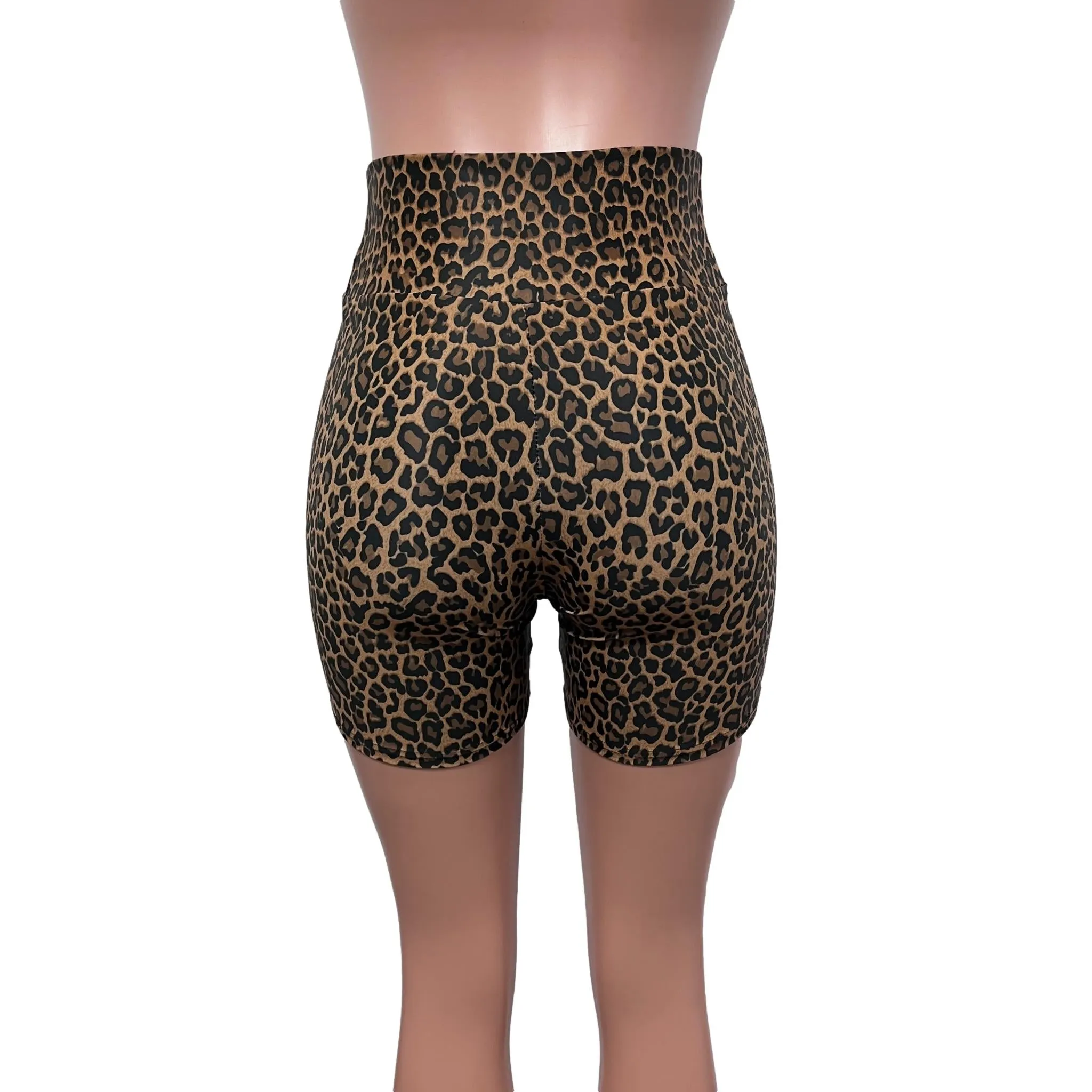 Biker Shorts in New Leopard Spandex | Animal Print - Choose Low, Mid, or High-Waist