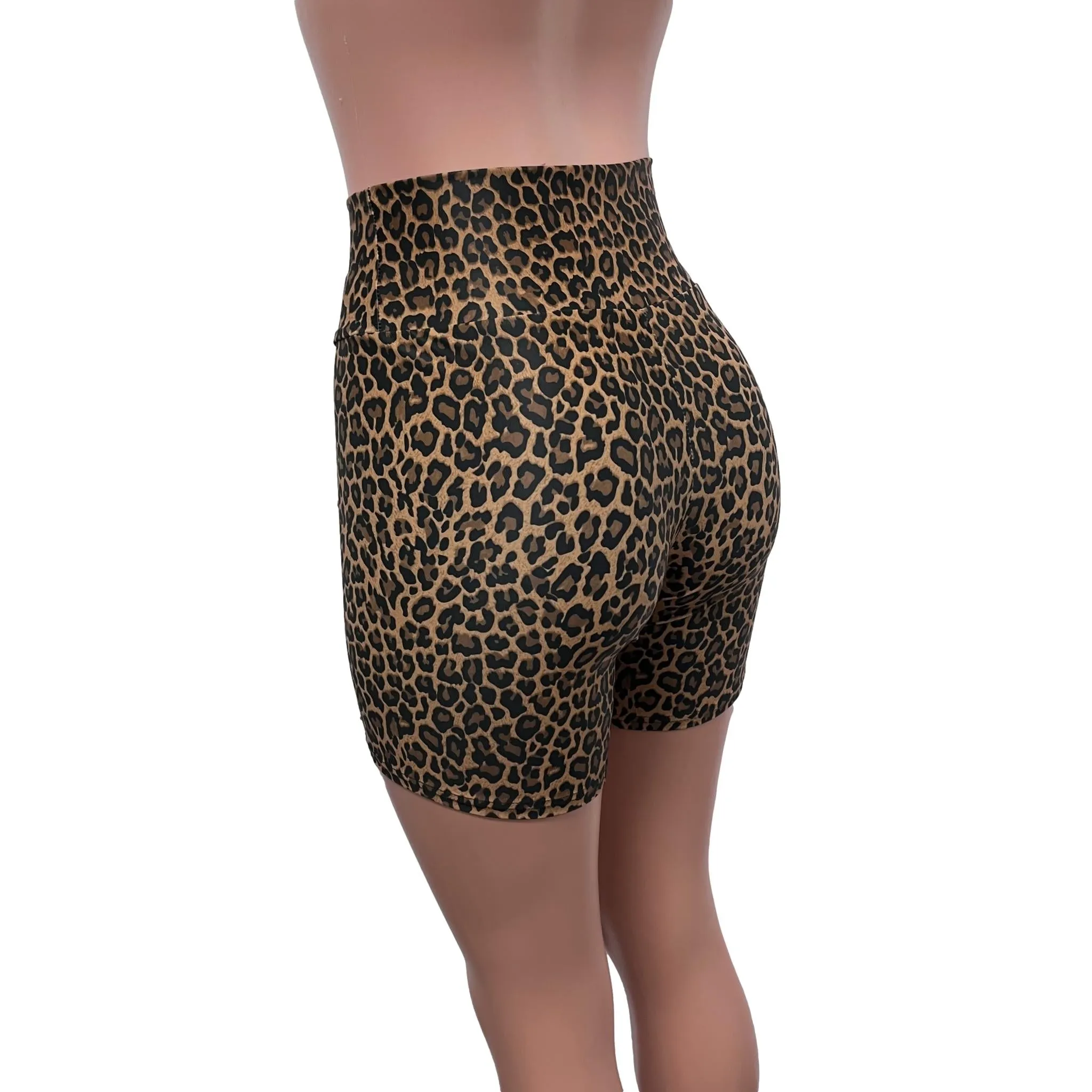 Biker Shorts in New Leopard Spandex | Animal Print - Choose Low, Mid, or High-Waist