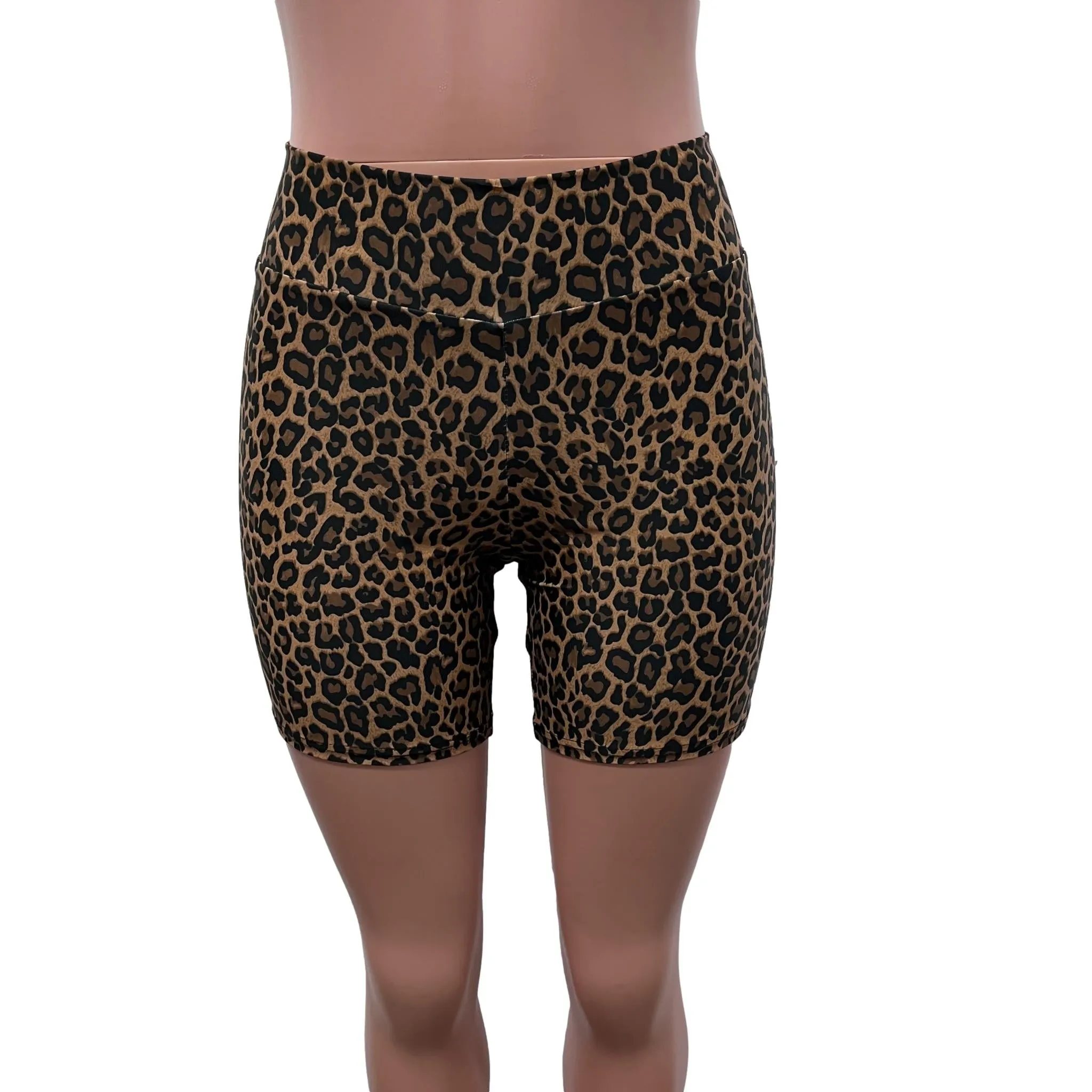 Biker Shorts in New Leopard Spandex | Animal Print - Choose Low, Mid, or High-Waist