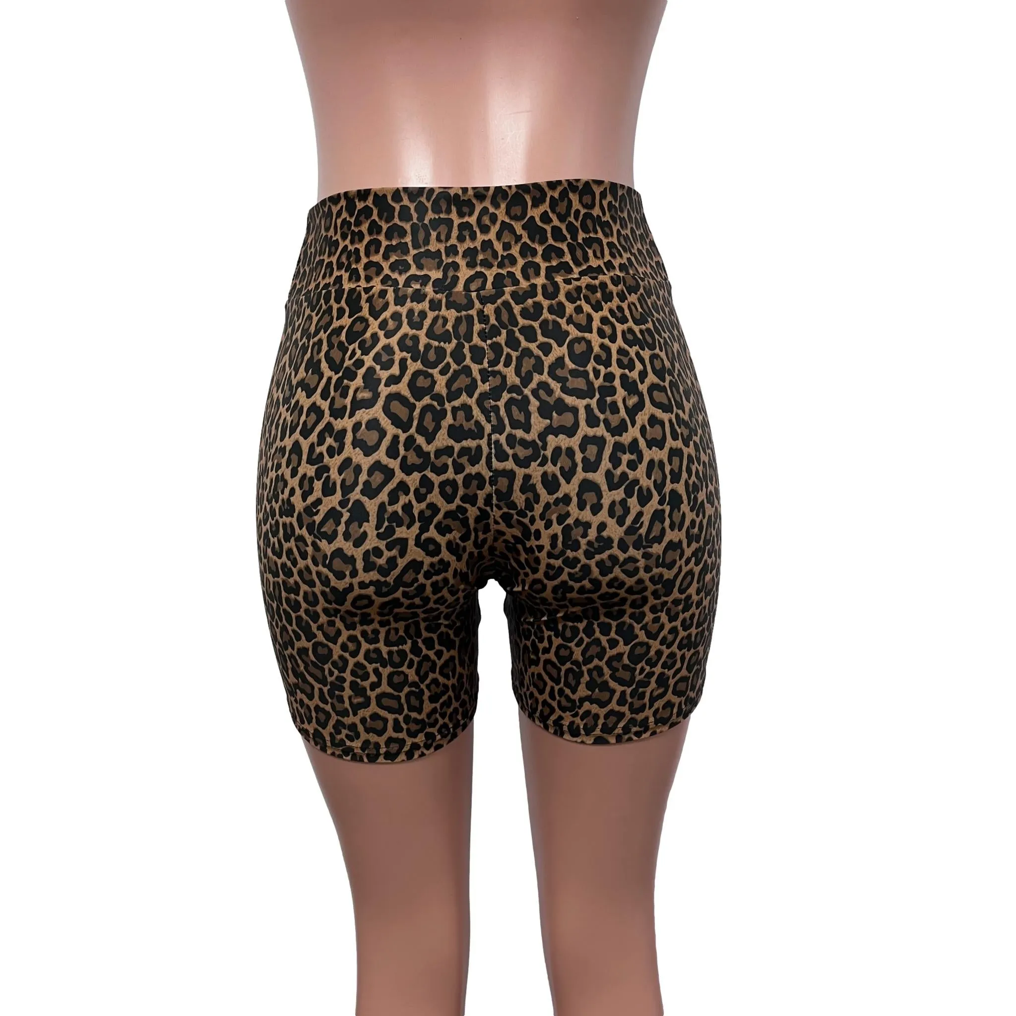 Biker Shorts in New Leopard Spandex | Animal Print - Choose Low, Mid, or High-Waist