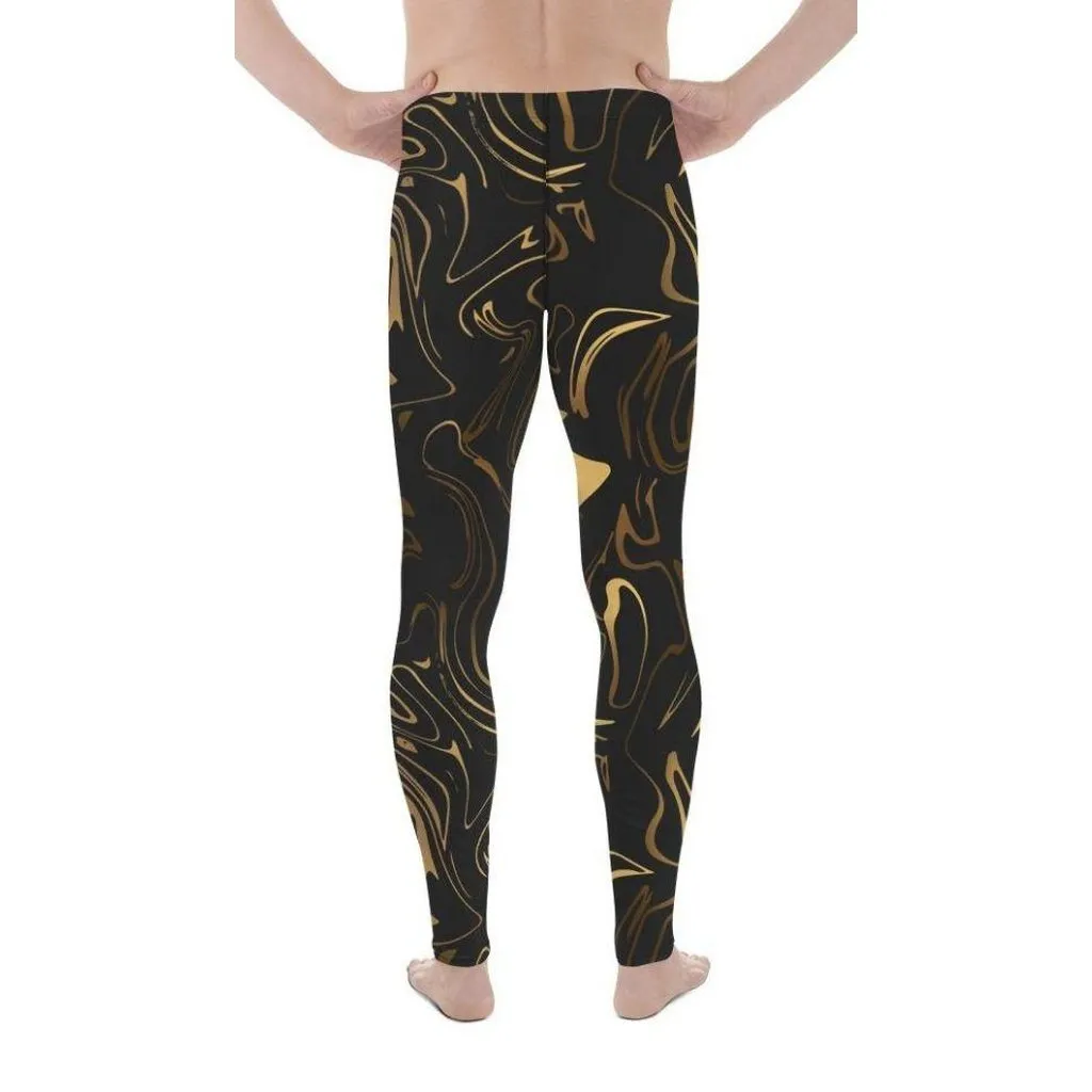 Black & Gold Men's Leggings