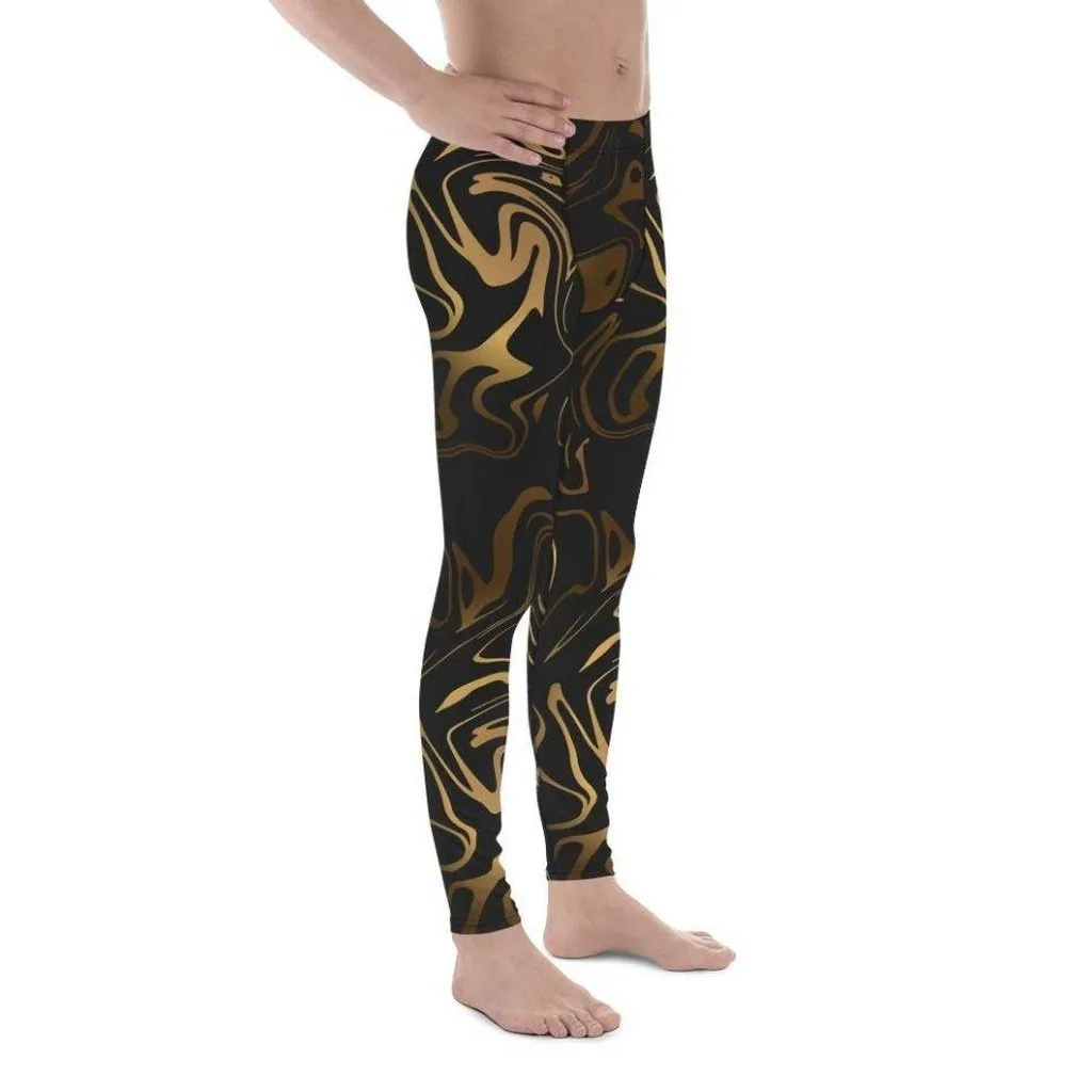 Black & Gold Men's Leggings