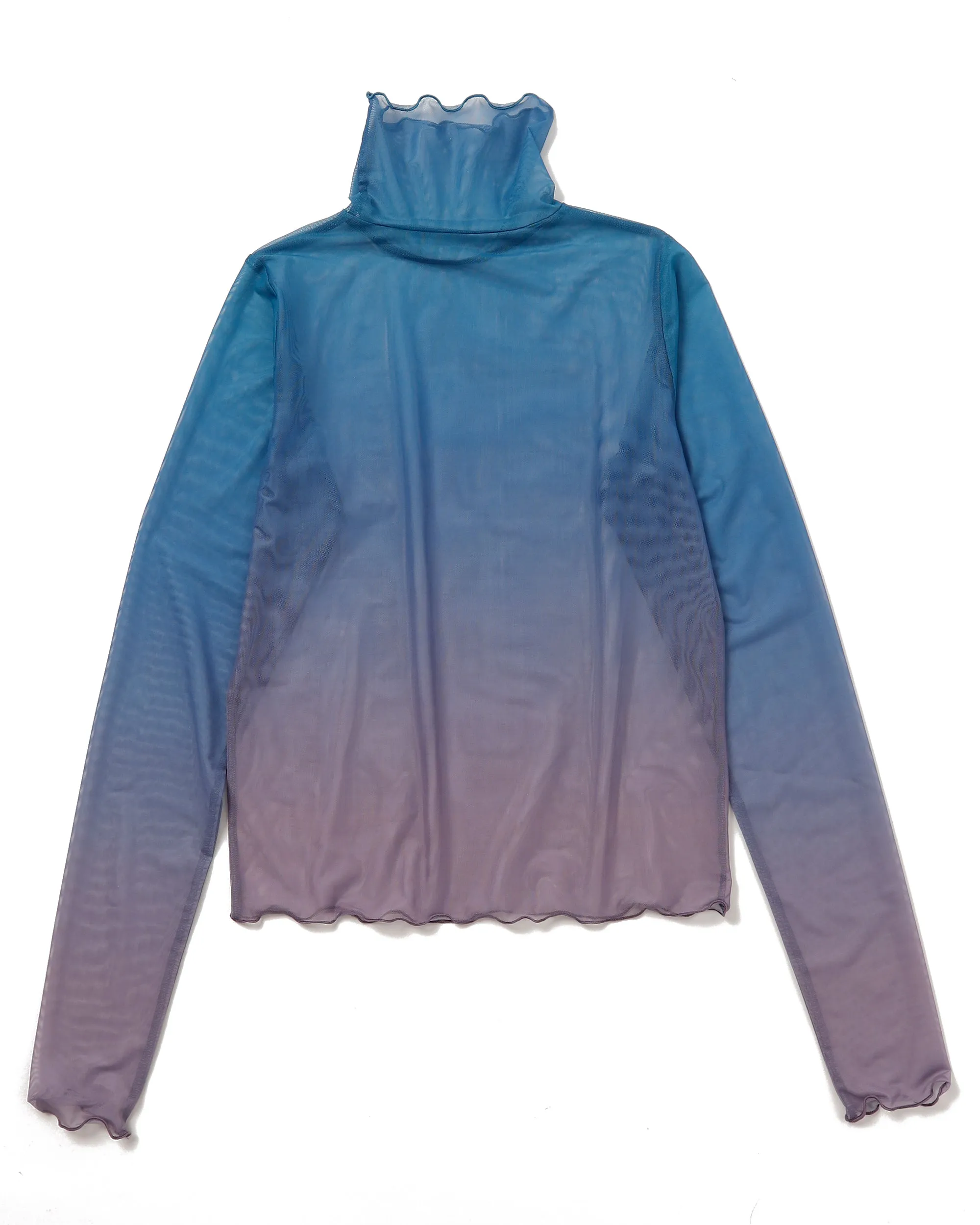 Blue hour gradation see-through tops