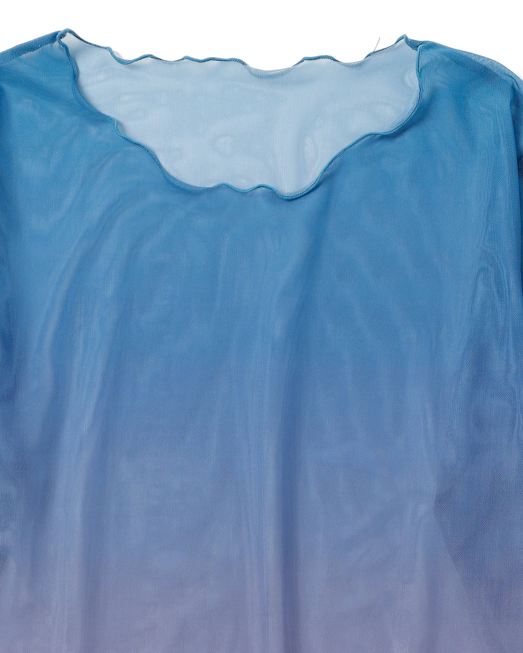 Blue hour gradation see-through tops