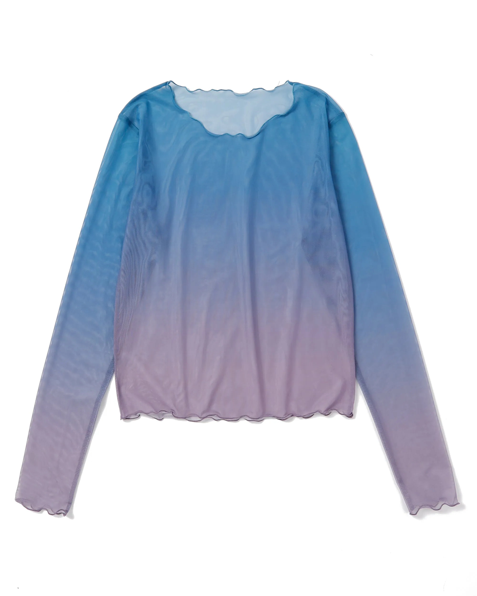 Blue hour gradation see-through tops