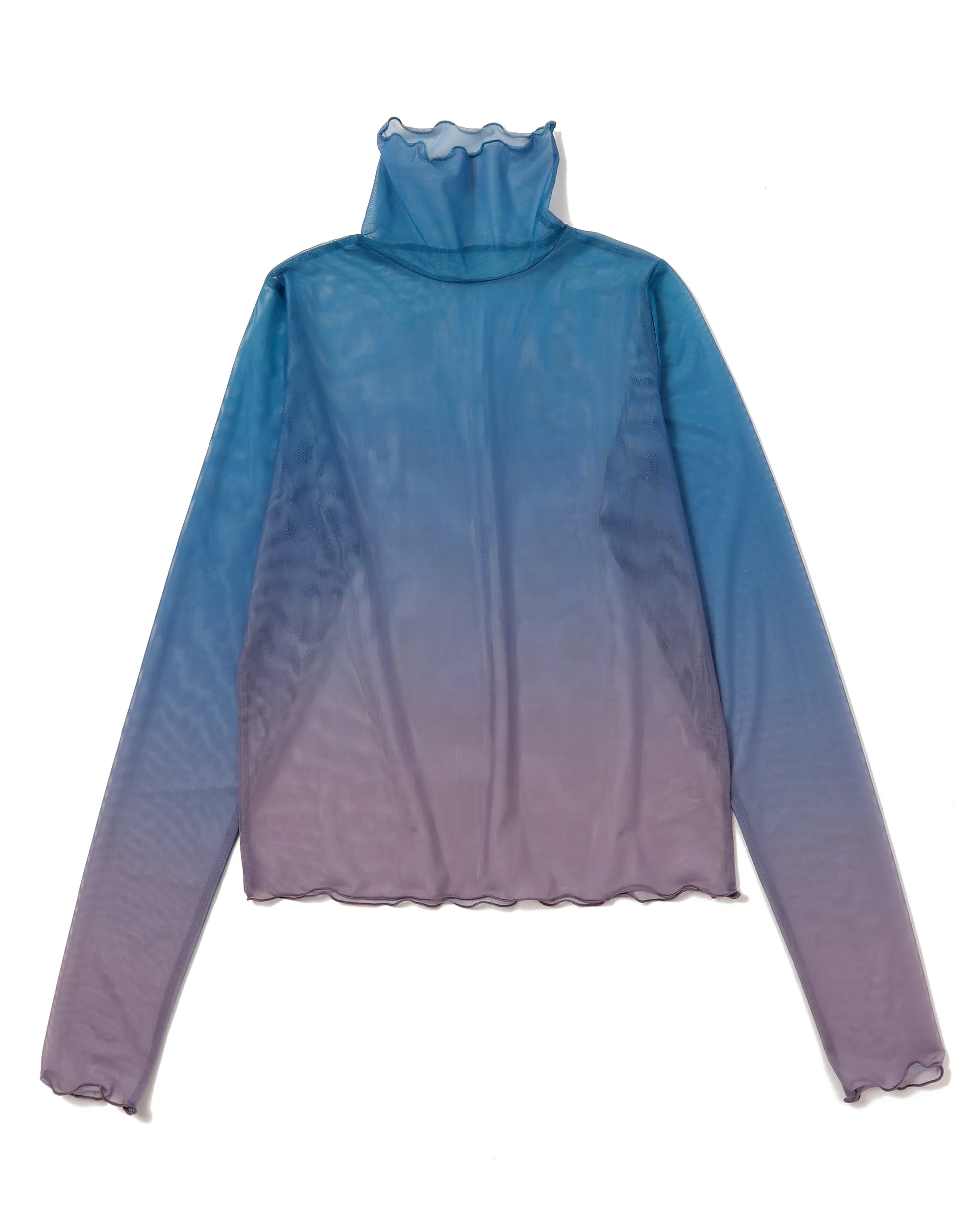 Blue hour gradation see-through tops