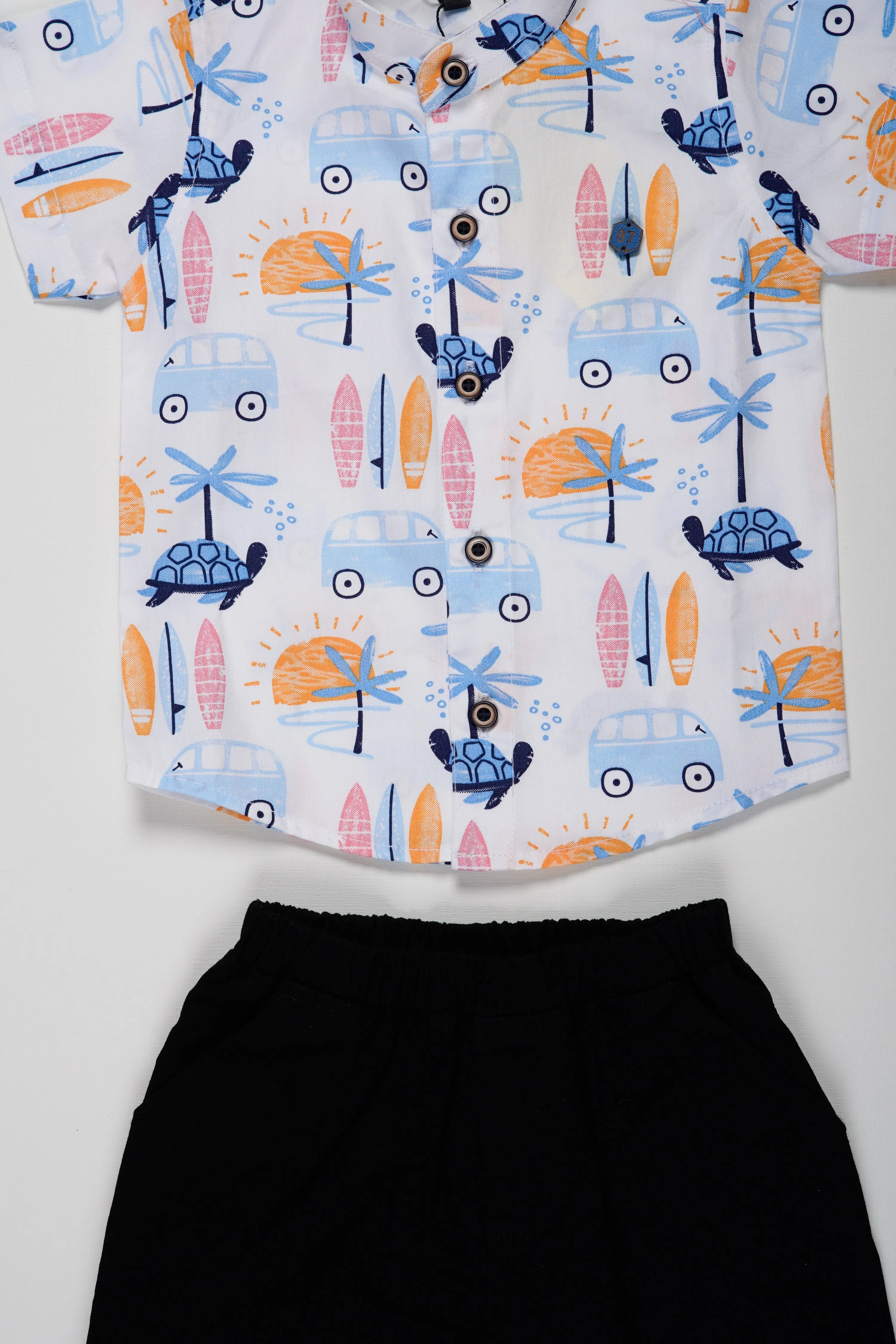 Boys Surf & Turf Adventure Shirt and Shorts Set