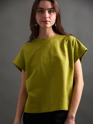 Caitlin Top - Loop Knit Moss