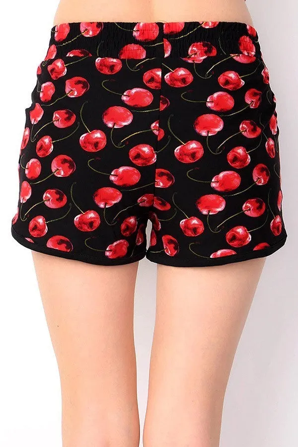 Cherry Print Shorts