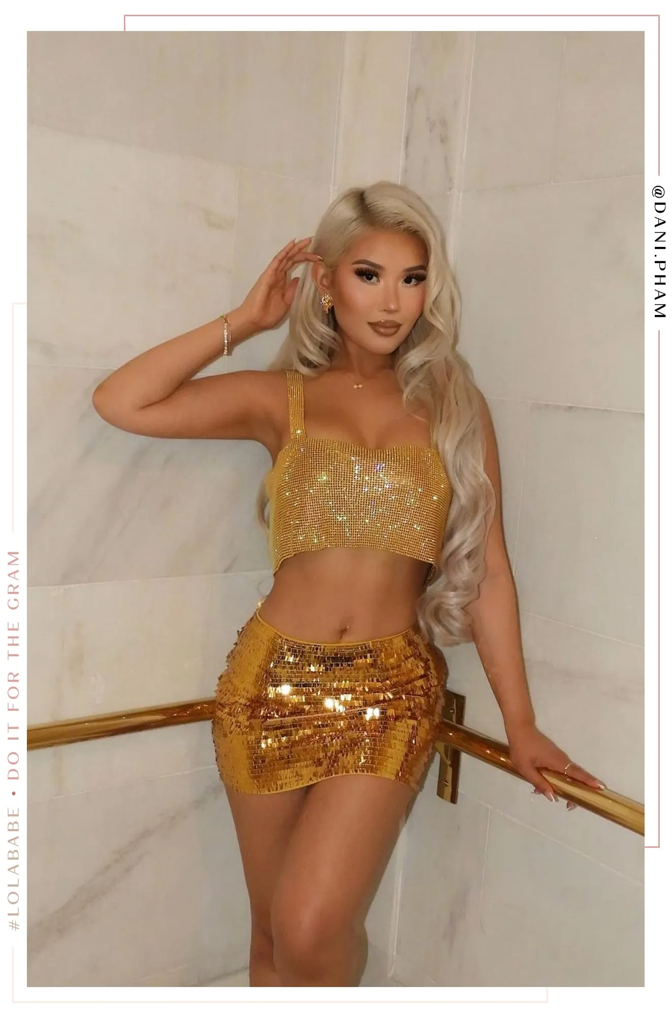 Ciarra Embellished Crop Top - Gold