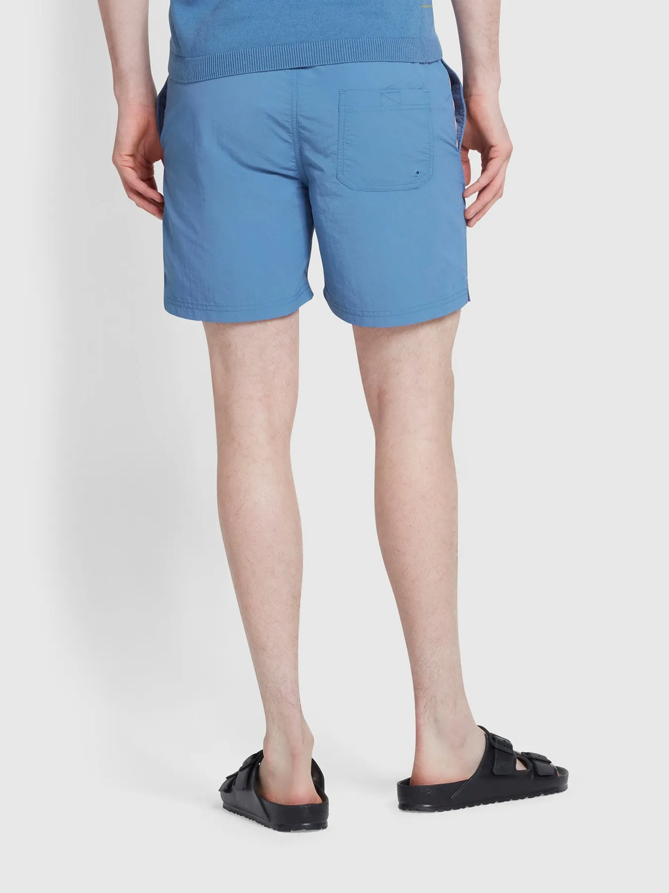 Colbert Regular Fit Plain Swim Shorts In Sheaf Blue