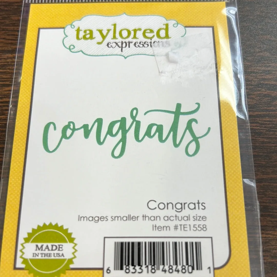 Congrats die by Taylored expressions