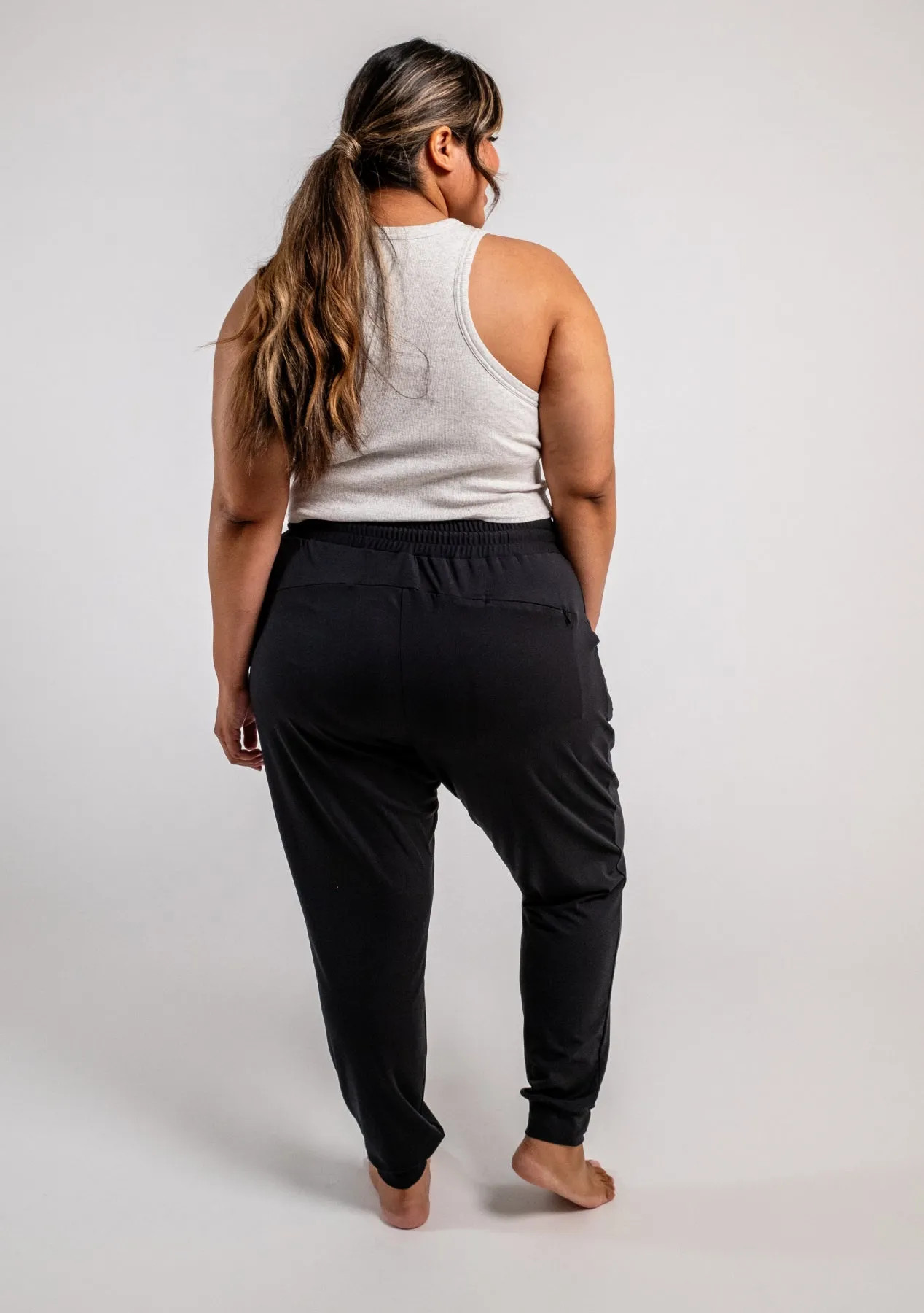 Cozy Luxe Fitted Jogger - Dark Floral Remedies