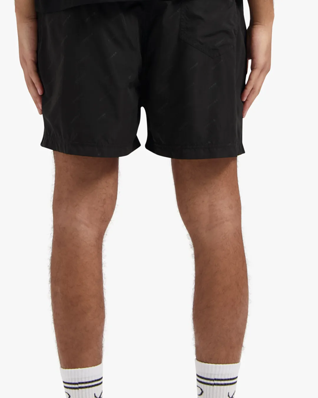 CROYEZ ALLOVER SWIM SHORTS - BLACK