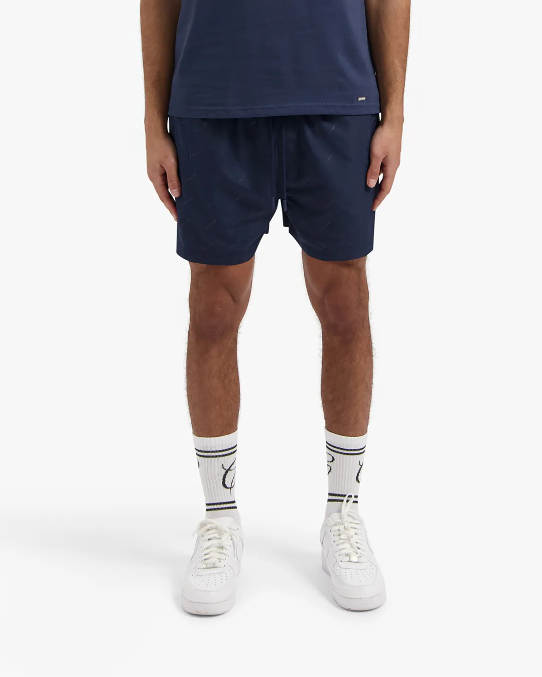 CROYEZ ALLOVER SWIM SHORTS - NAVY