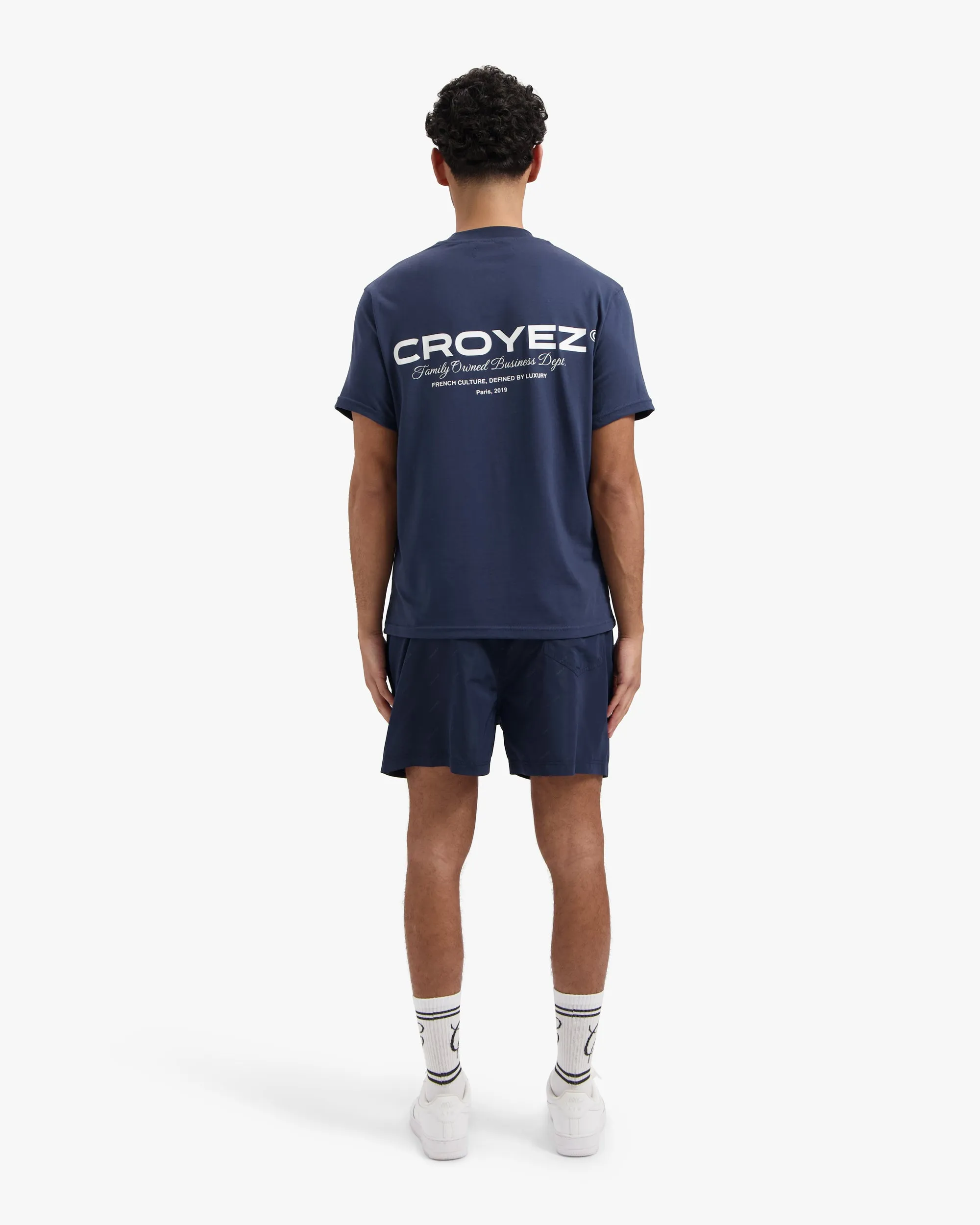 CROYEZ ALLOVER SWIM SHORTS - NAVY