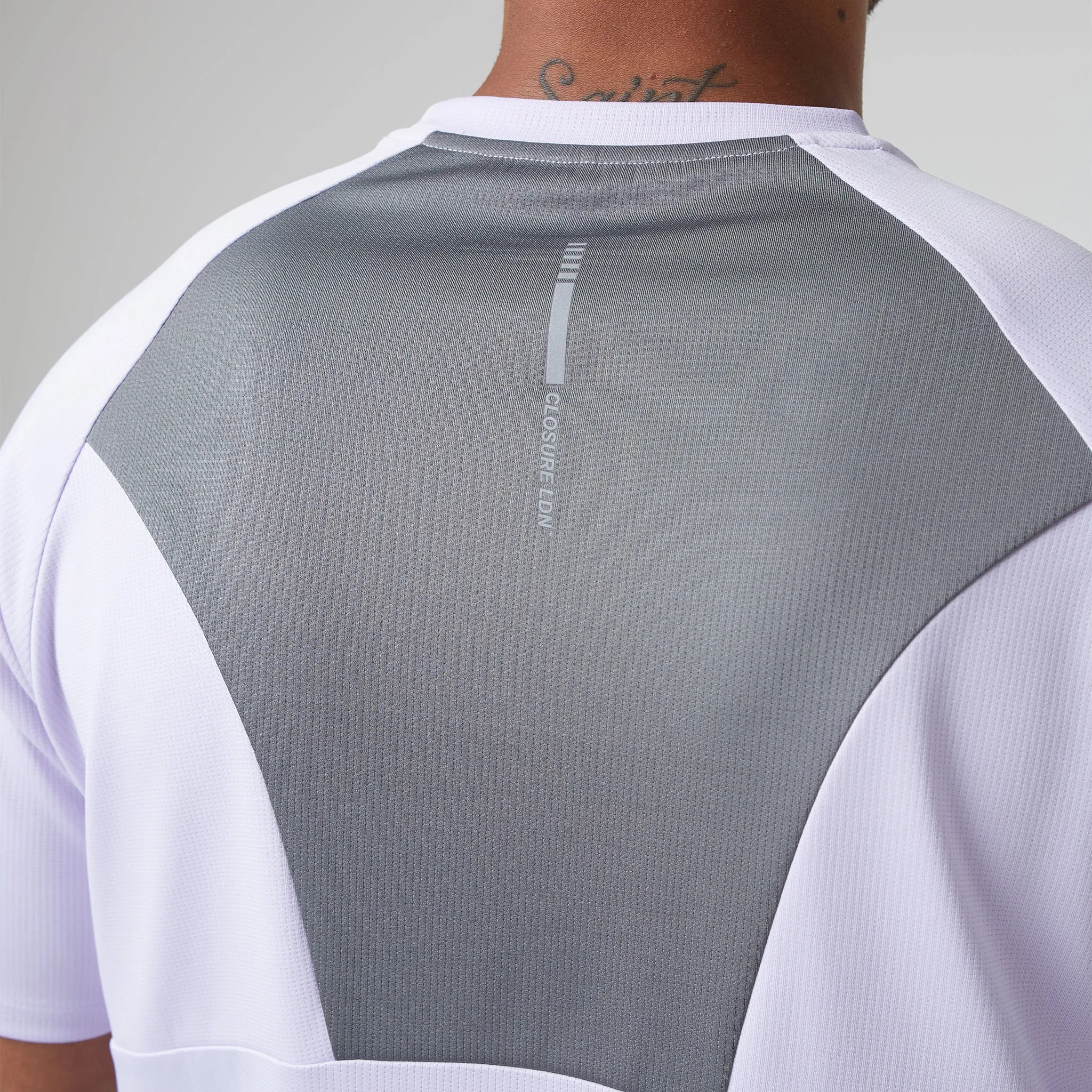 Cut & Sew Stripe Training Twinset | Lilac Mid Grey