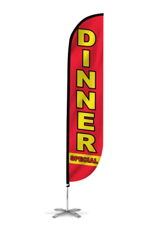 Diner Feather Flag Red