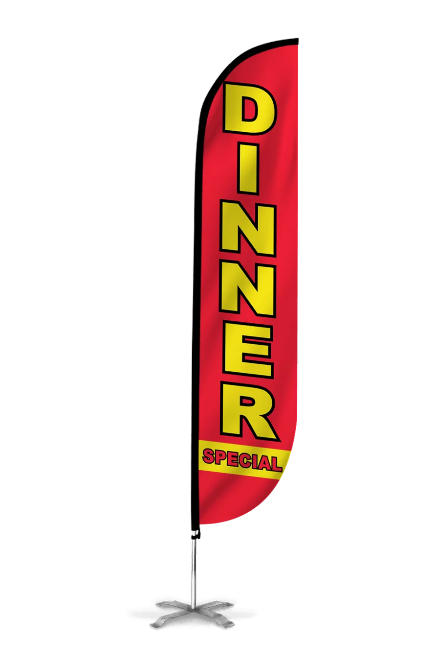 Diner Feather Flag Red