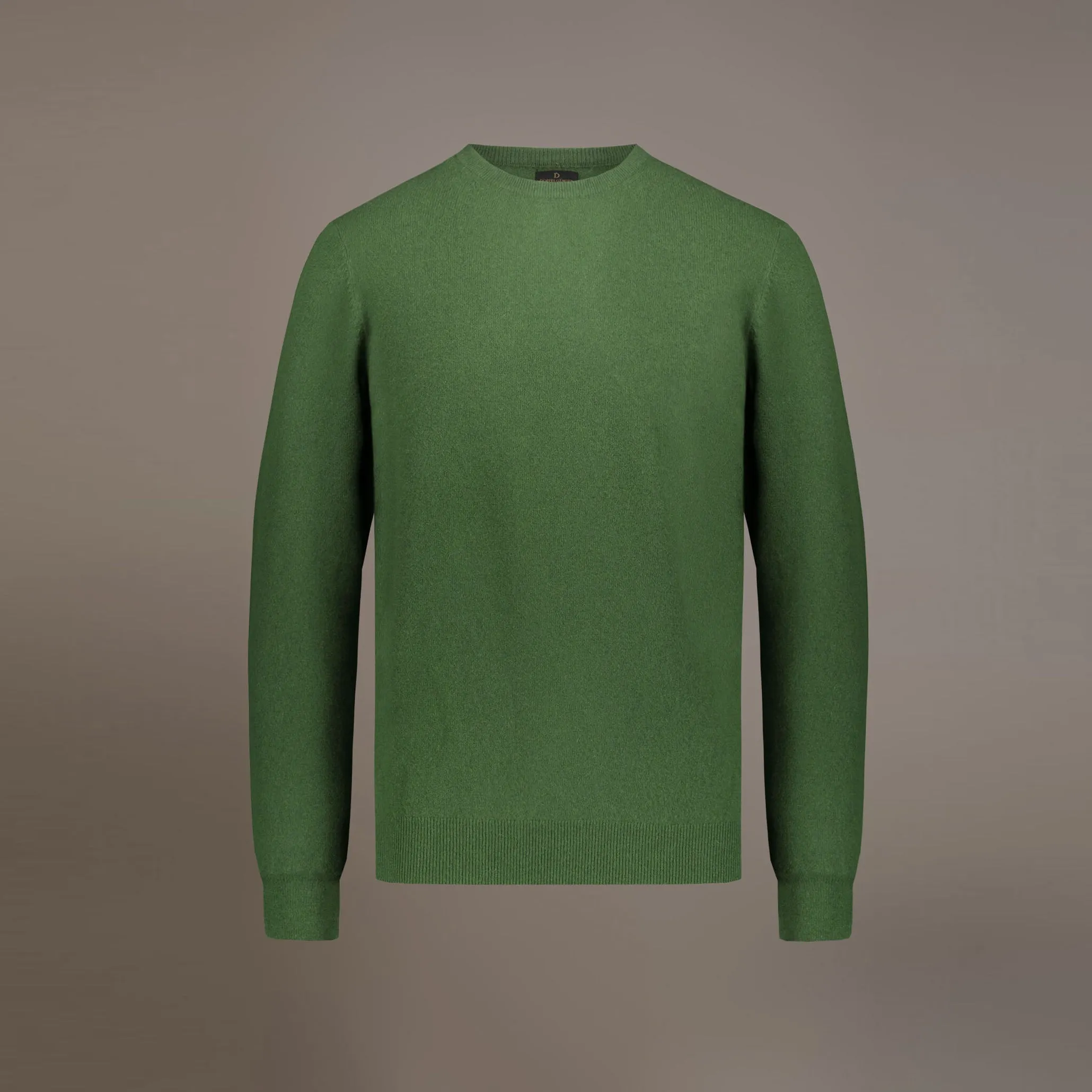 Doppelganger - Men 'Olive' Lambswool Blend Crew Neck Sweater D299