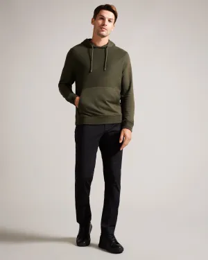 Ellja Long Sleeve Cotton Twill Hoodie Khaki