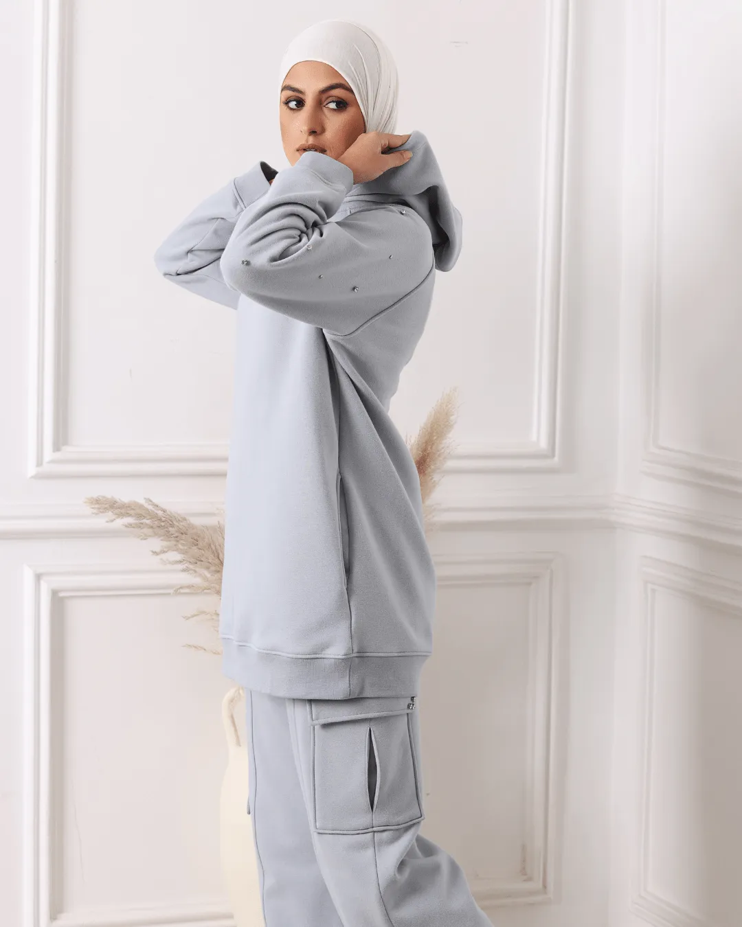 Ensemble Sweat-shirt et Pantalon Bleu Gris