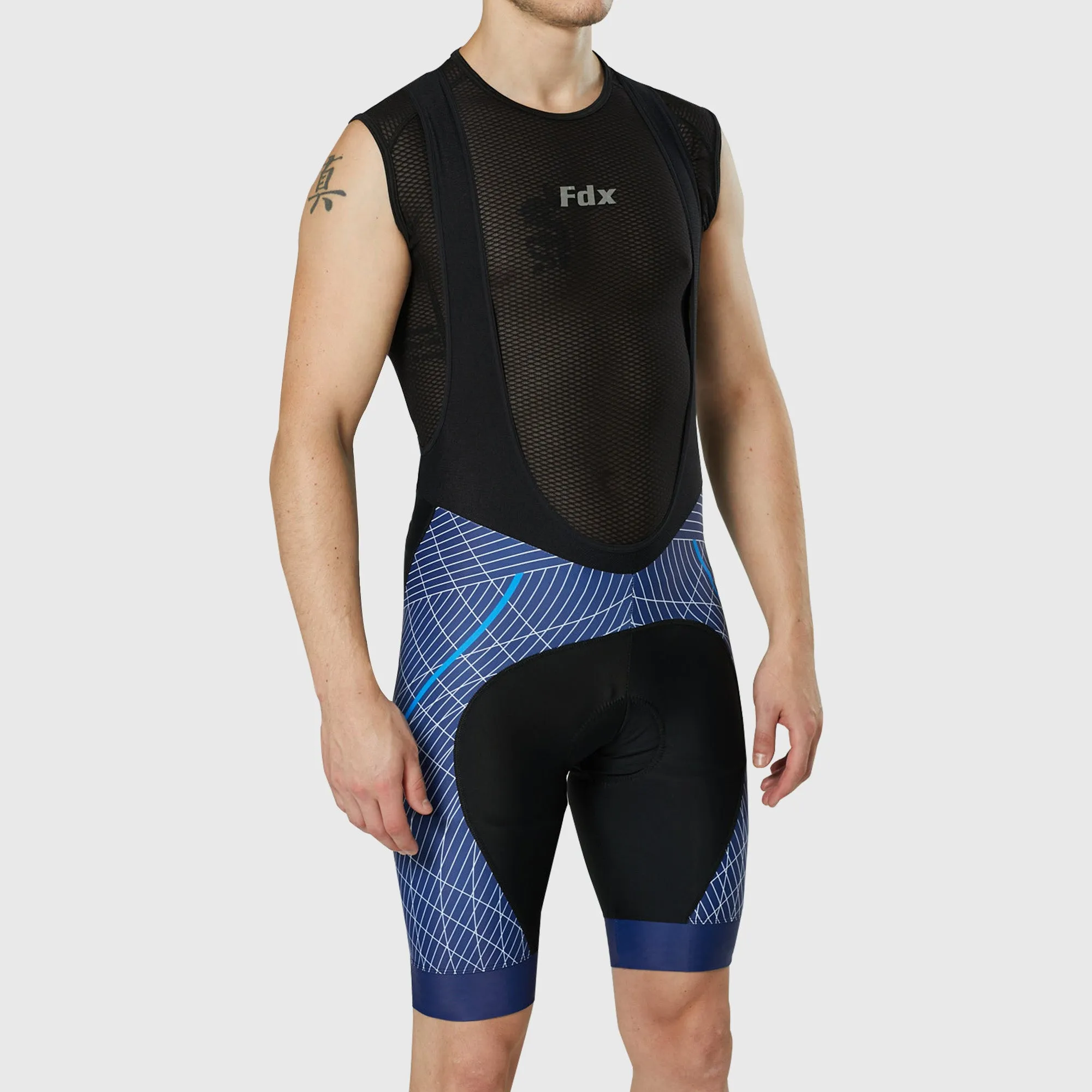 Fdx Classic II Blue Men's & Boy's Padded Summer Cycling Bib Shorts