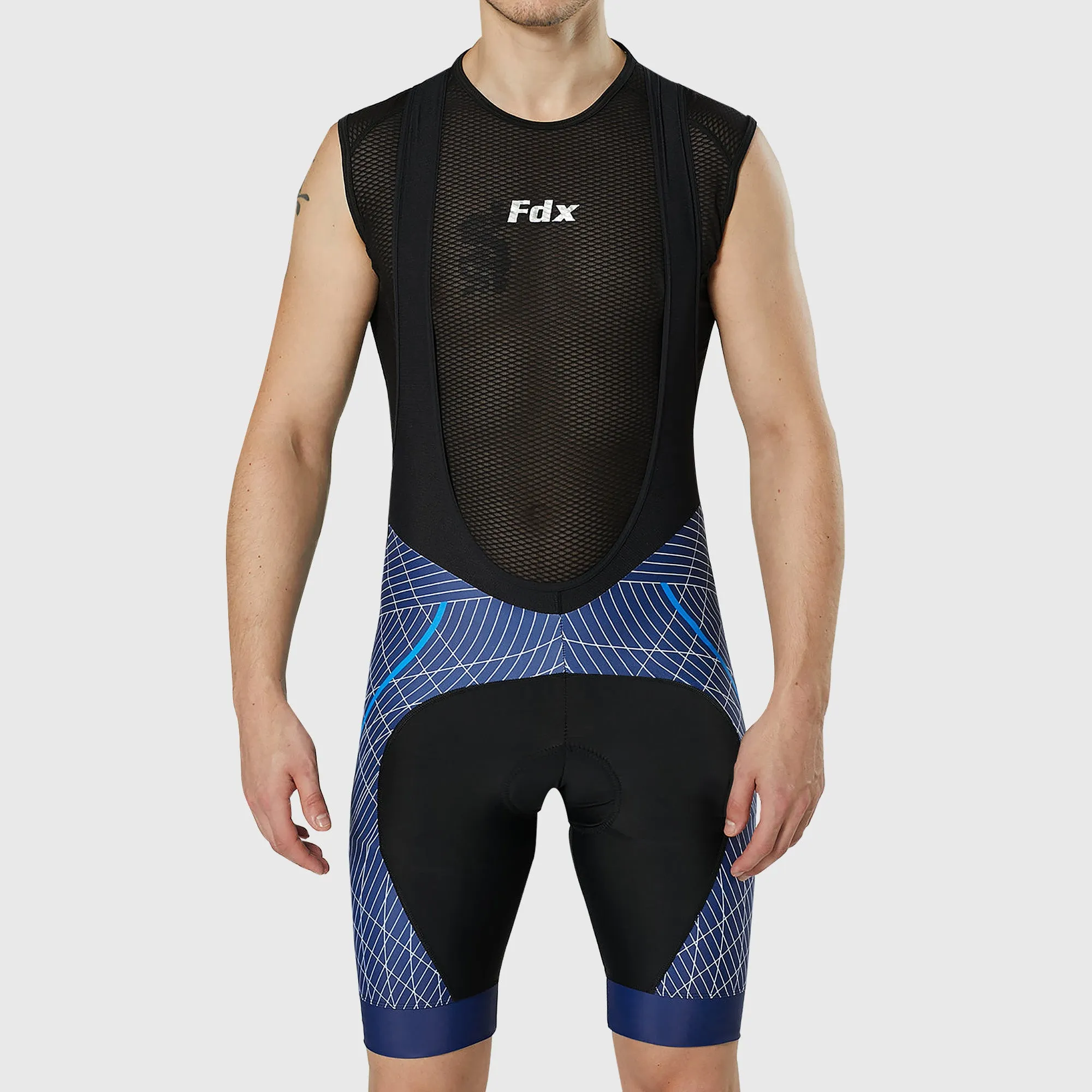 Fdx Classic II Blue Men's & Boy's Padded Summer Cycling Bib Shorts