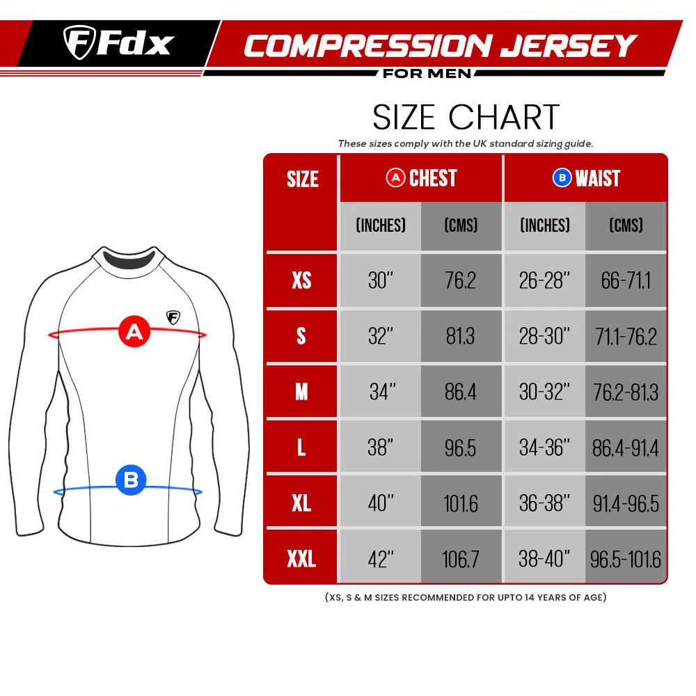 Fdx Inorex Grey Men's & Boy's Thermal Winter Base Layer Compression Top