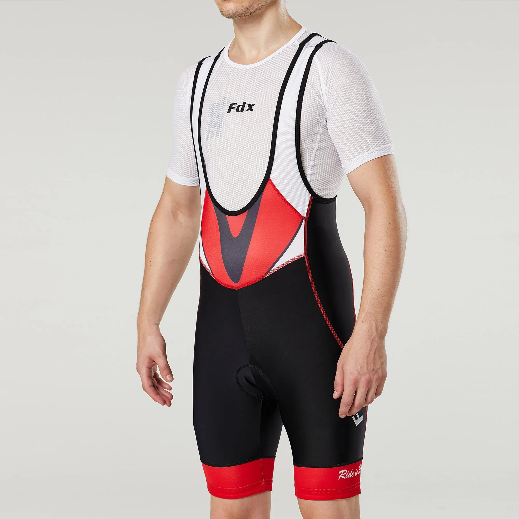 Fdx Velocity Red Men's & Boy's Summer Cycling Bib Shorts