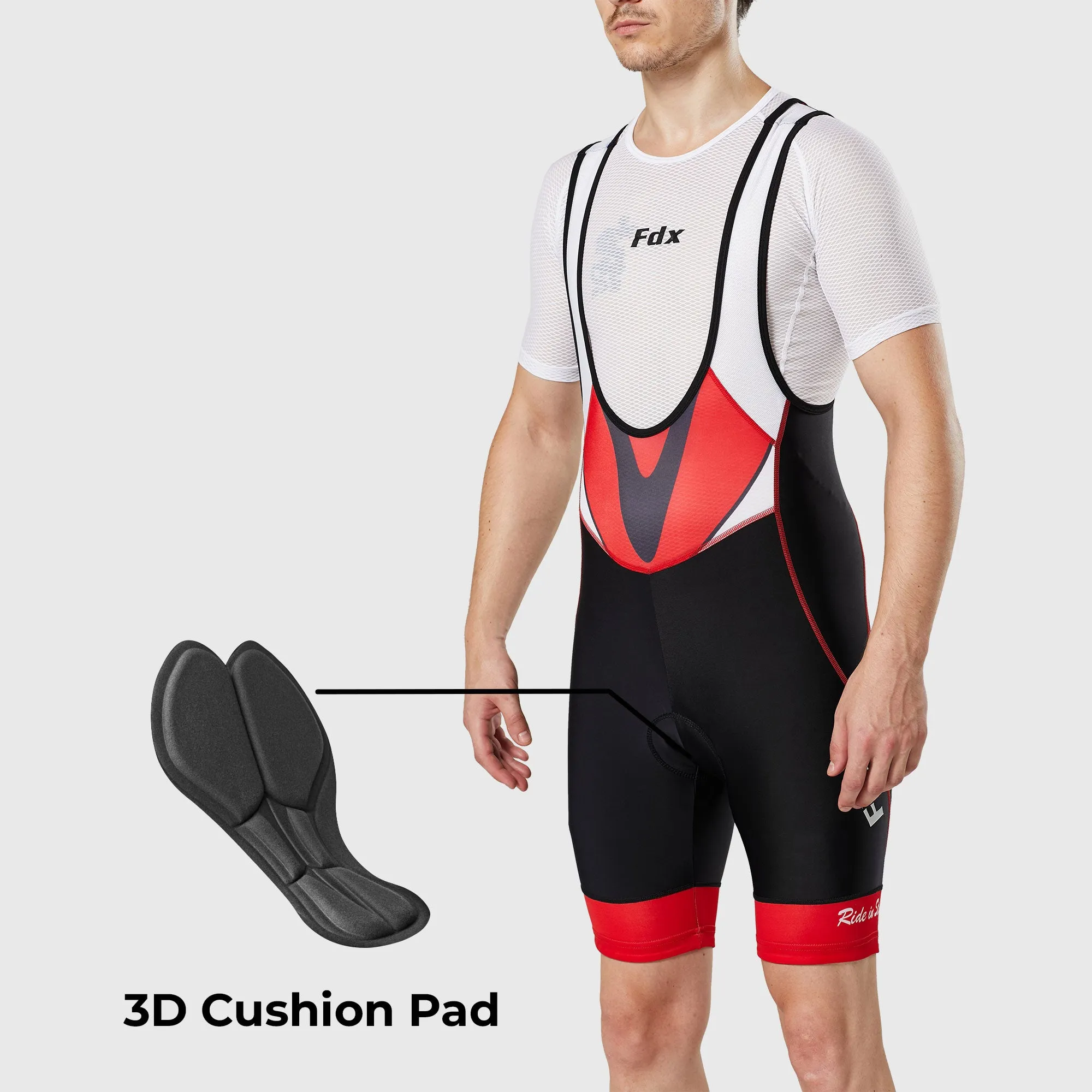 Fdx Velocity Red Men's & Boy's Summer Cycling Bib Shorts